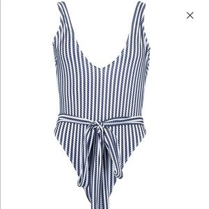 BNWT nautical rope swimsuit boohoo size 12 14 yacht birthday sea vacation beach